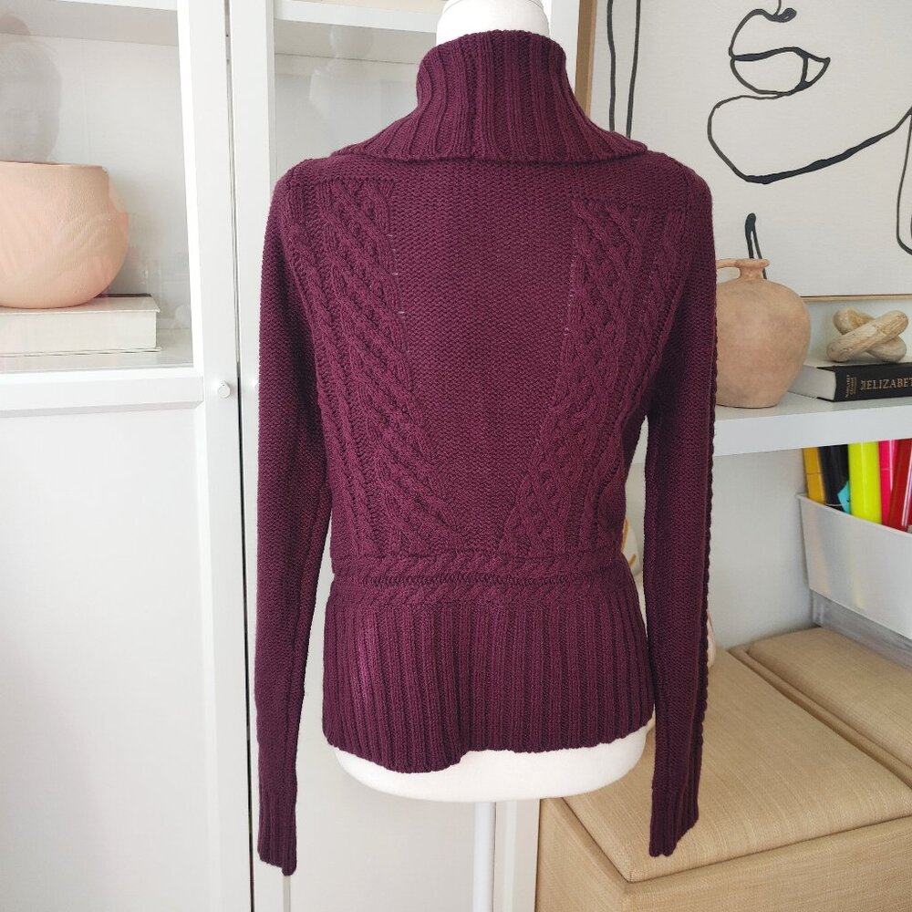 NWT EXPRESS Plum Purple Knit Cardigan Sweater - Size Large - Picture 3 of 3